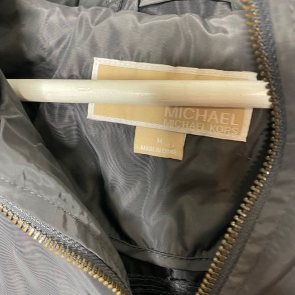 Michael Michael Kors Gray Rain Jacket - Picture 2 of 3